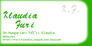klaudia furi business card
